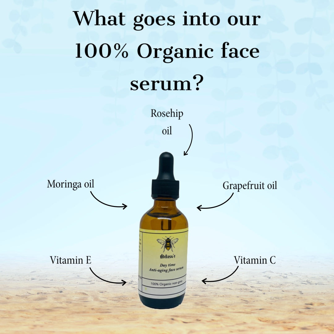 Organic Anti-aging daytime face serum with Vitamin C