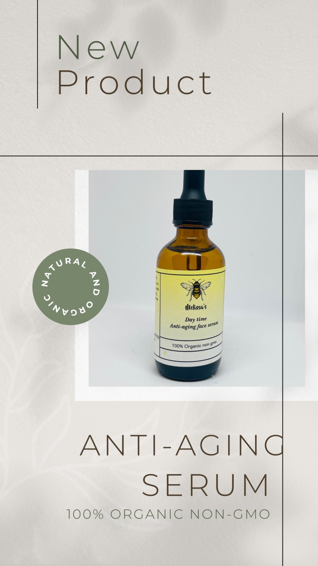Organic Anti-aging daytime face serum with Vitamin C