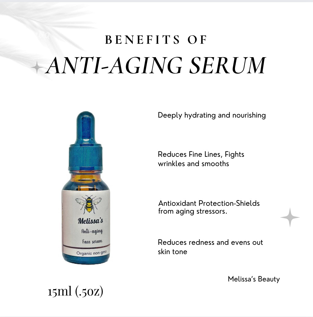 Anti-Aging face serum 100% Organic, non-Gmo, Vegan and Cruelty free