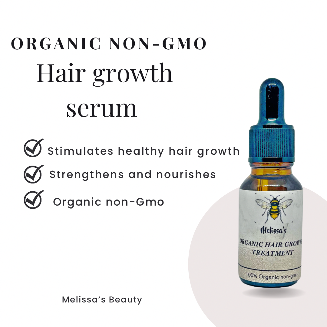 Hair growth serum 100% Organic, non-Gmo, Vegan and cruelty free