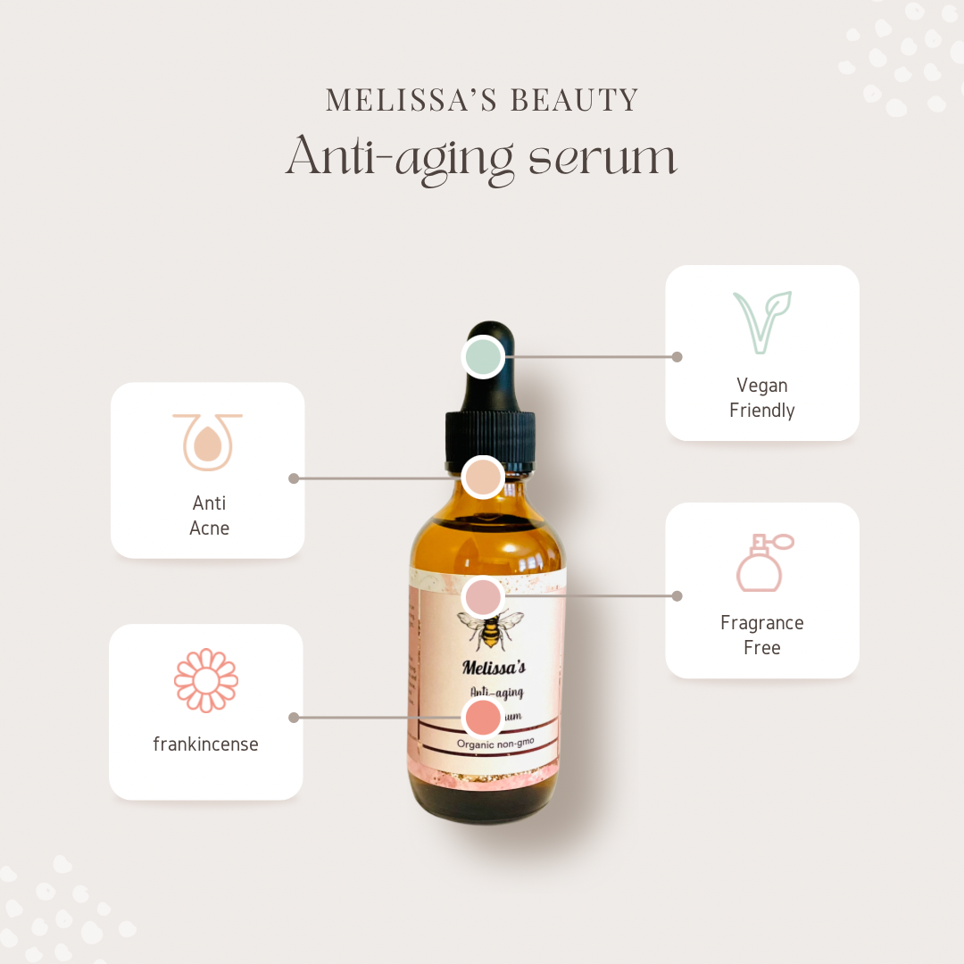 Anti-Aging face serum 100% Organic, non-Gmo, Vegan and Cruelty free