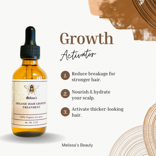 Hair growth serum 100% Organic, non-Gmo, Vegan and cruelty free