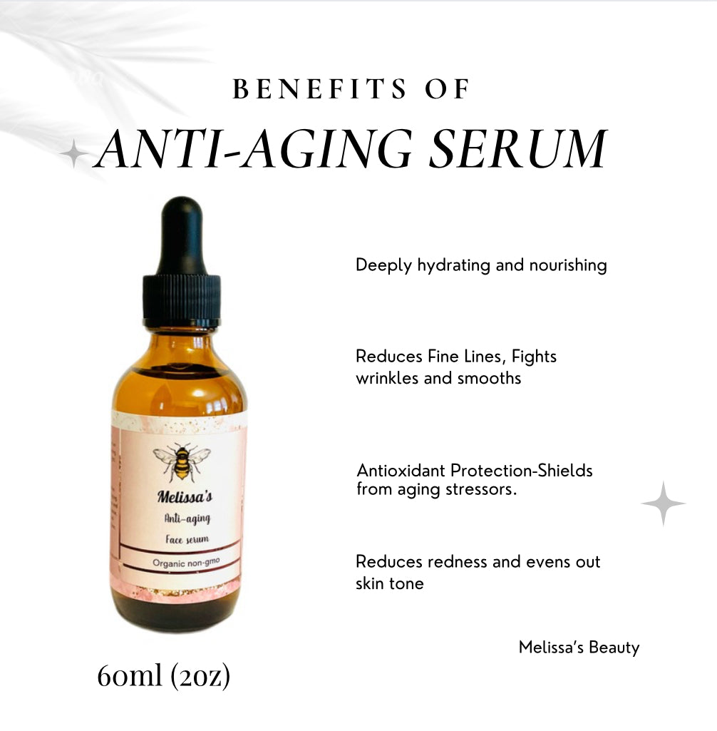 Anti-Aging face serum 100% Organic, non-Gmo, Vegan and Cruelty free