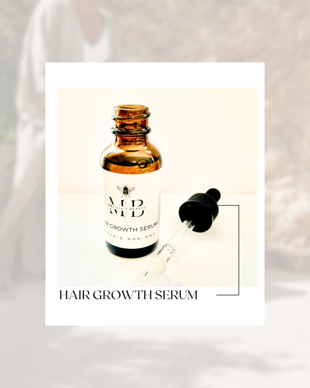 Hair growth serum 100% Organic, non-Gmo, Vegan and cruelty free