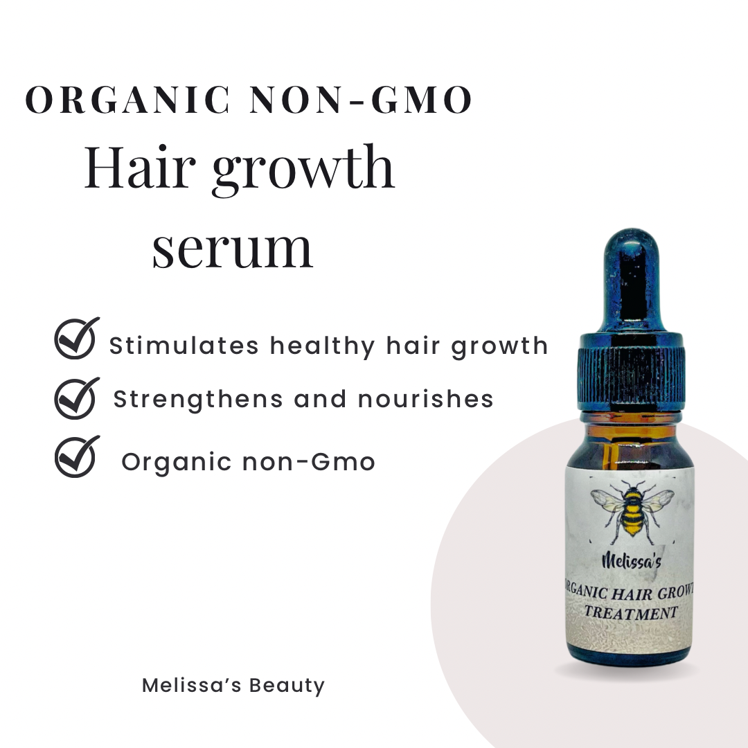 Hair growth serum 100% Organic, non-Gmo, Vegan and cruelty free