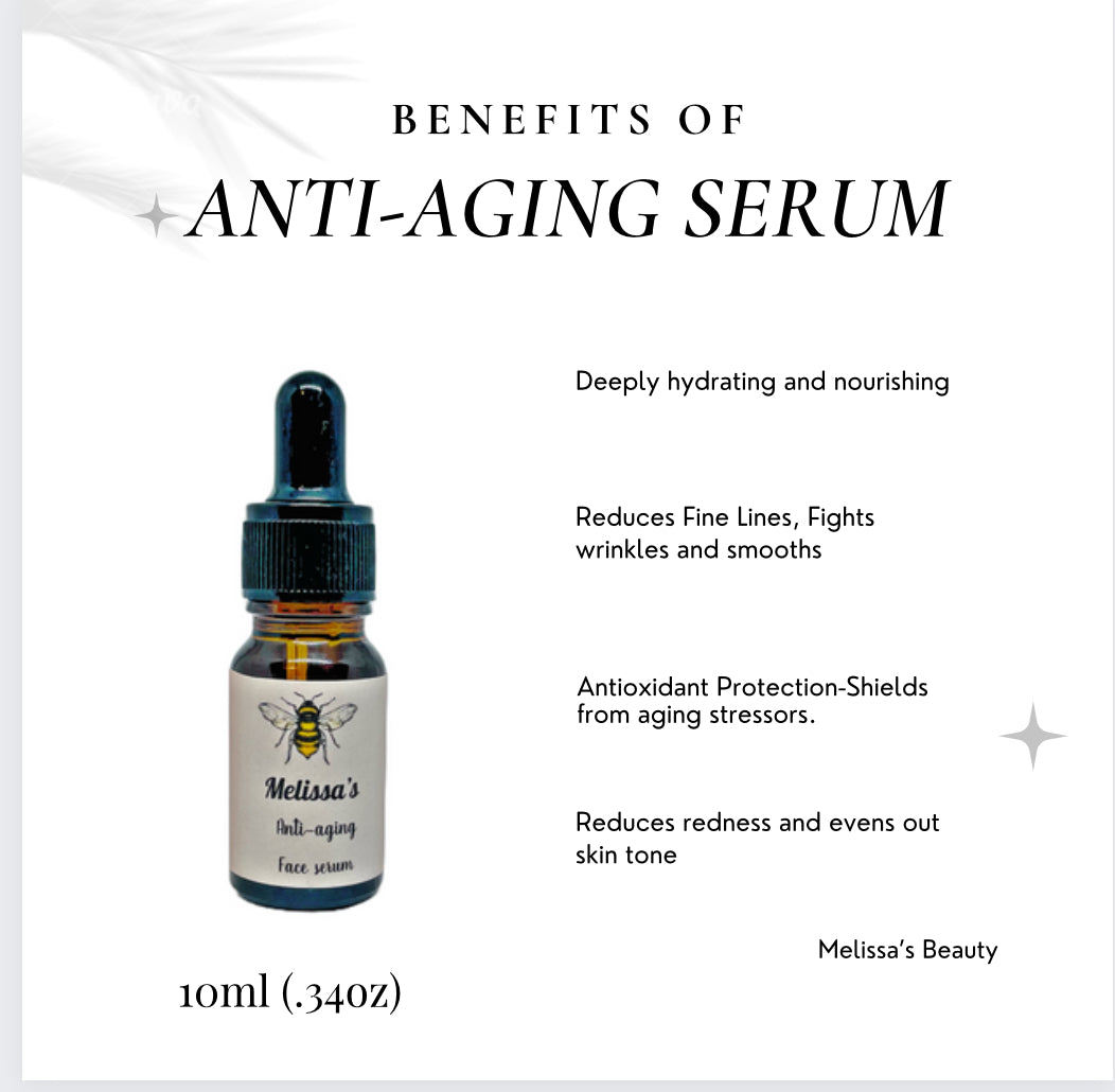 Anti-Aging face serum 100% Organic, non-Gmo, Vegan and Cruelty free