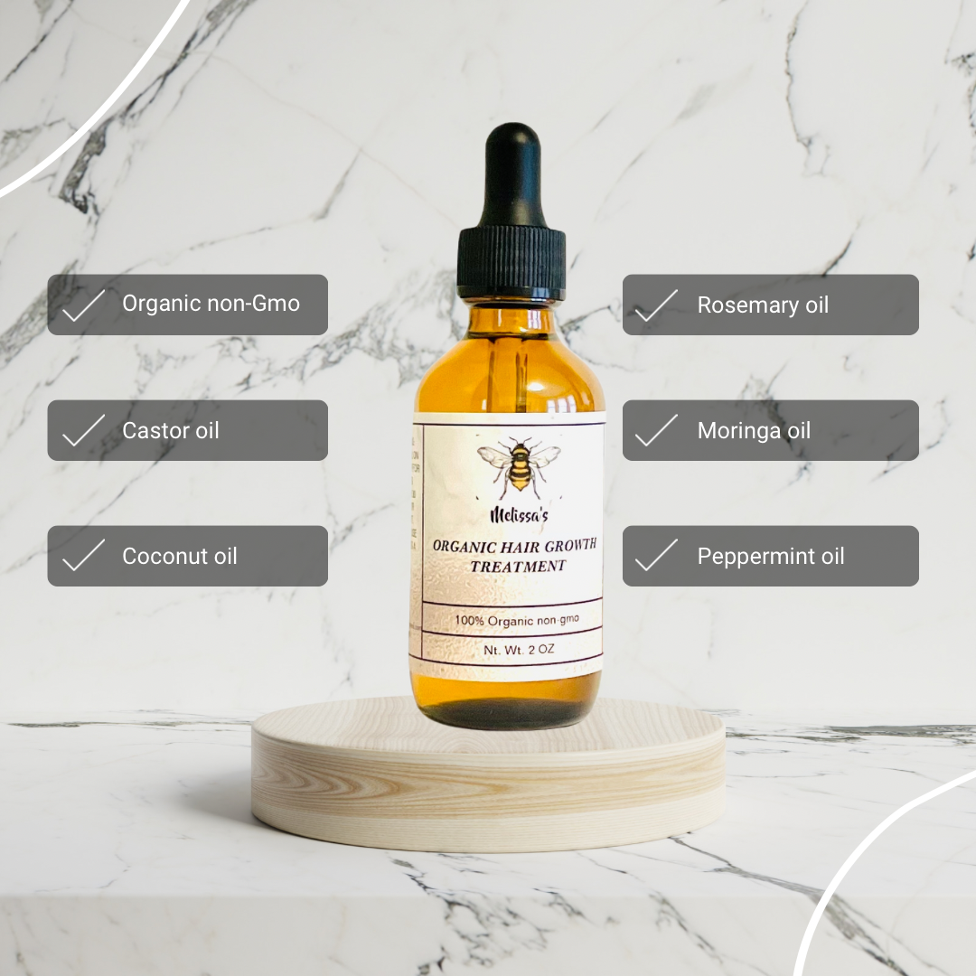 Hair growth serum 100% Organic, non-Gmo, Vegan and cruelty free