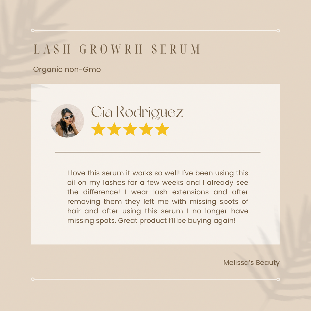 Organic non gmo Lash & Brow growth serum