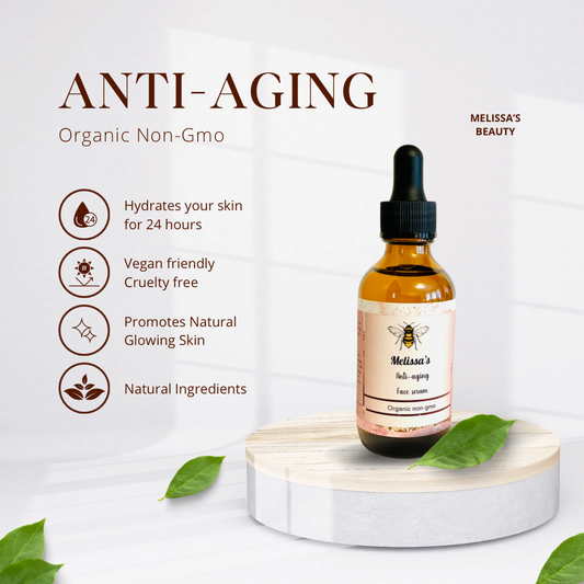 Anti-Aging face serum 100% Organic, non-Gmo, Vegan and Cruelty free